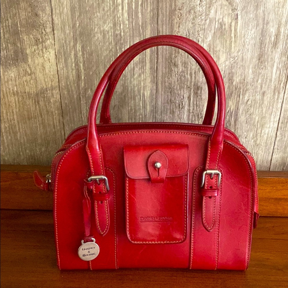 Dooney & Bourke Red Leather “Mini” ALTO Satchel Made in Italy🇮🇹
